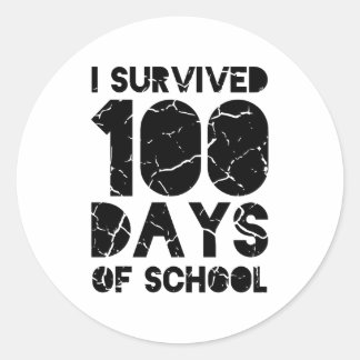 Sticker Rond 100 jours heureux d'autocollants scolaires