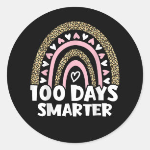 Sticker Rond 100 Jours Smarter Joyeux 100E Jour De L'École Arc-