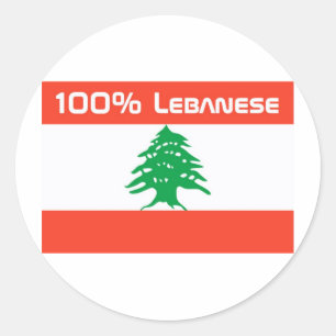 Sticker Rond 100% libanais
