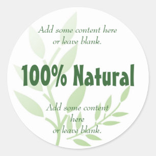 Sticker Rond 100% naturel