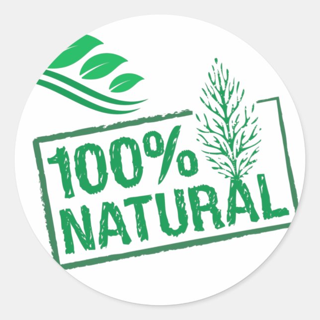 Sticker Rond 100% naturel (Devant)