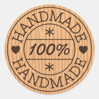 Sticker Rond 100% nom de produit ou de fabrication artisanale, 