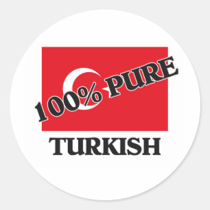 Sticker Rond 100 pour cent de TURC