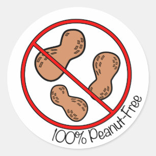 Sticker Rond 100% sans arachide