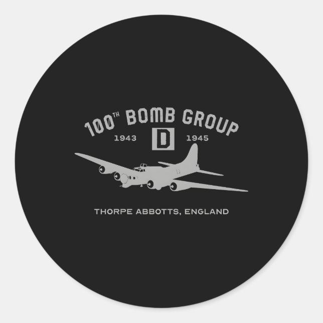 Sticker Rond 100E Bombe Deuxième Guerre Mondiale (Devant)
