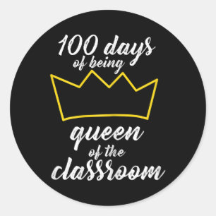 Sticker Rond 100e jour de conception scolaire pour les enseigna