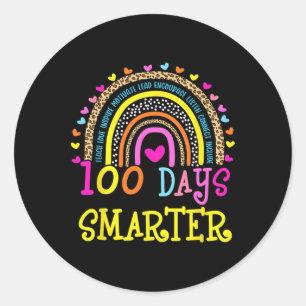 Sticker Rond 100e Jour De L'École Enseignant 100 Jours Smarter
