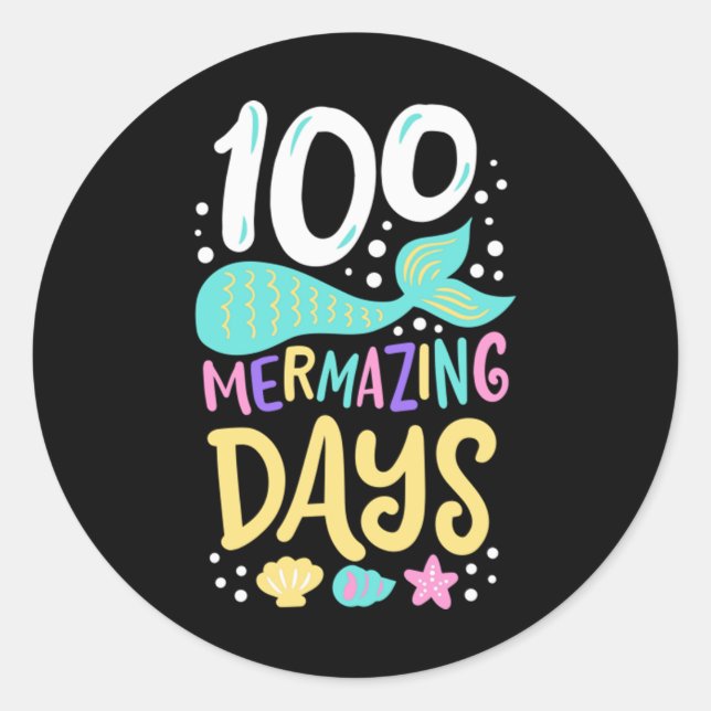 Sticker Rond 100e jour d'école 100 jours 28 (Devant)