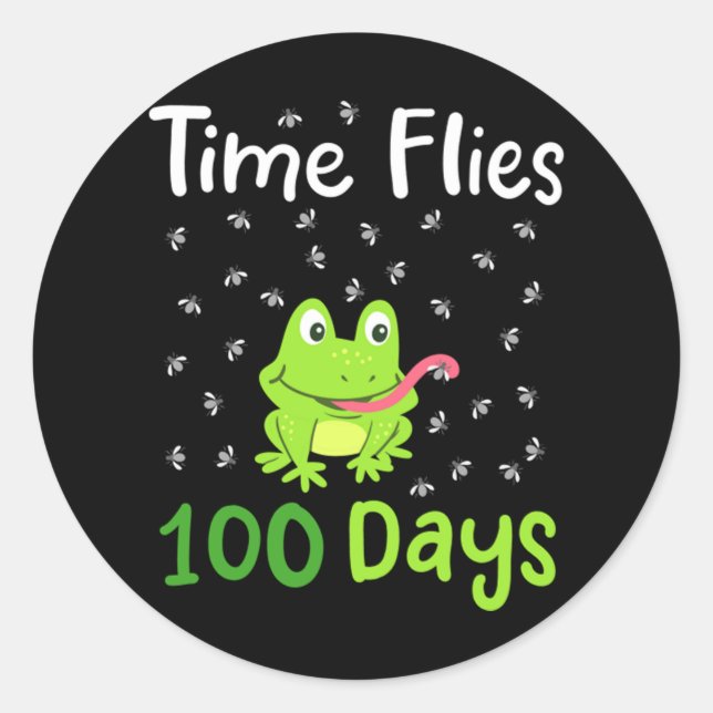Sticker Rond 100e jour d'école 100 jours 34 (Devant)