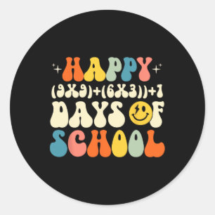 Sticker Rond 100e Jour Math Formule 100 Jours D'Étudiant