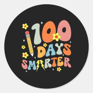 Sticker Rond 100E Jour super D'Enseignant Enfants 100 Jours S