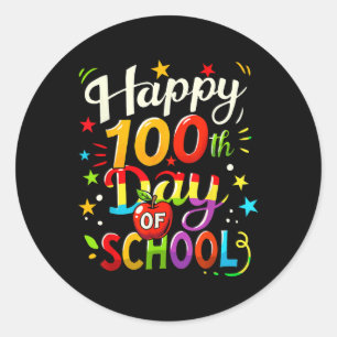Sticker Rond 100ème Jour De L'École Joyeux 100 Jours _7