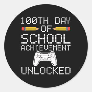 Sticker Rond 100ème Jour De Réussite Scolaire Joueurs Non Bloqu