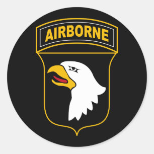 Sticker Rond 101e division aéroportée Vétéran militaire
