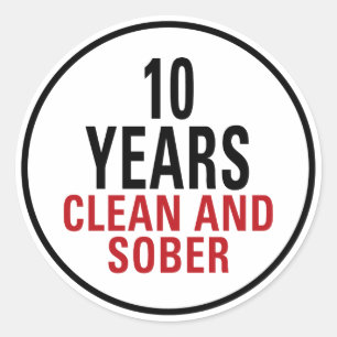 Sticker Rond 10 ans nettoient et assagissent