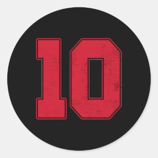 Sticker Rond 10 Numéro du plan 10 Ventilateur de variété Équipe
