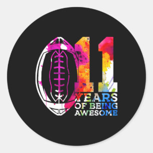 Sticker Rond 11 ans d'être fantastique Football 11e anniversair