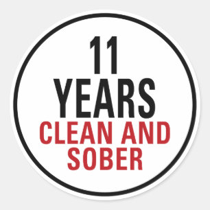 Sticker Rond 11 ans nettoient et assagissent