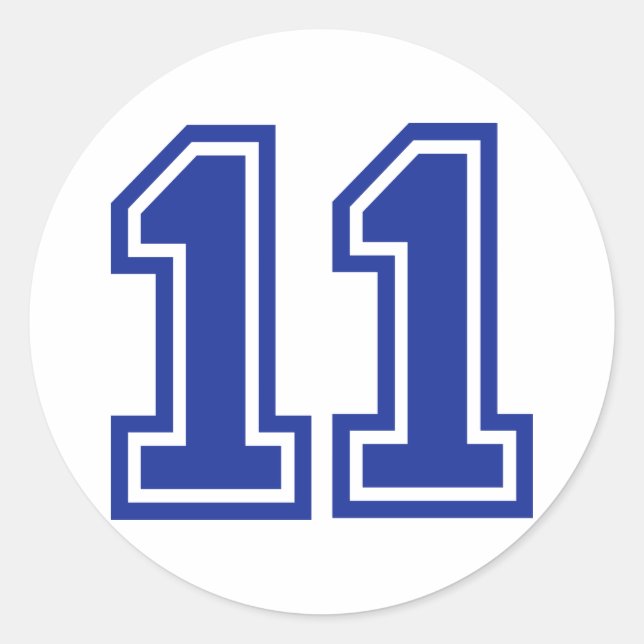 Sticker Rond 11 - onze (Devant)