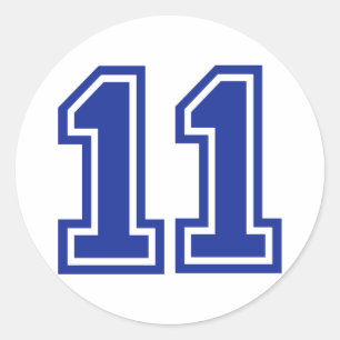 Sticker Rond 11 - onze