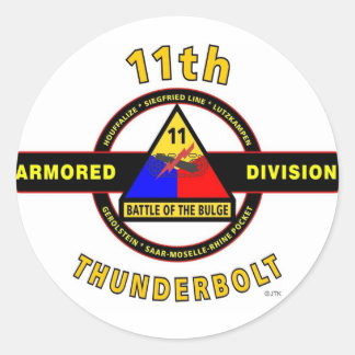 STICKER ROND 11E DIVISION ARMOIRE "THUNDERBOLT"