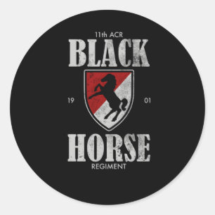 Sticker Rond 11Ème Régit De Cavalerie Blindée En Désarroi