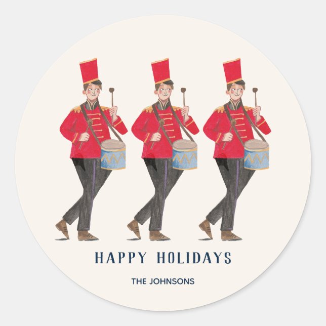 Sticker Rond 12 Jours de Noël Illustration classique (Devant)