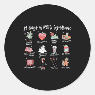 Sticker Rond 12 Jours De Noël Syndrome Pots Dysautonomie Ea
