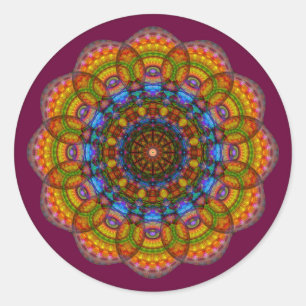 Sticker Rond 12 Yeux Mandala