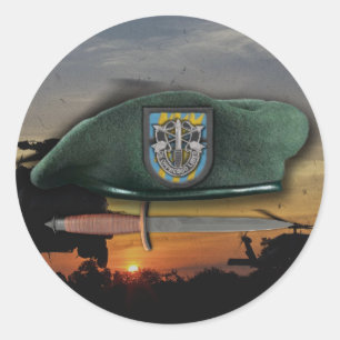 Sticker Rond 12e forces spéciales sf sfg Green Berets