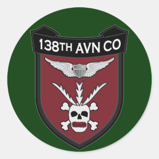 Sticker Rond 138th Avn Co - RR Vietnam