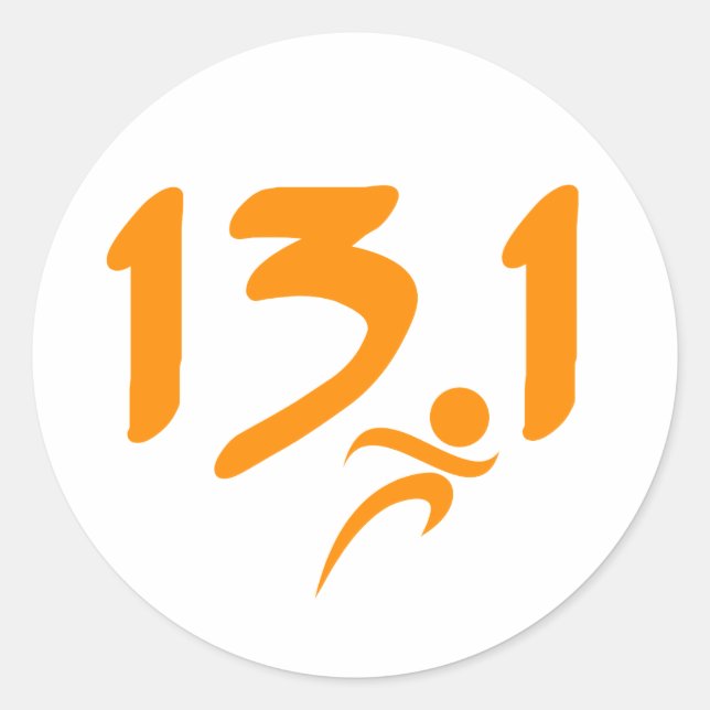 Sticker Rond 13,1 Demi-marathon (Devant)