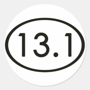 Sticker Rond 13,1 milles d'autocollant
