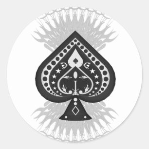 Sticker Rond 13 de pique : Carte de lecture :