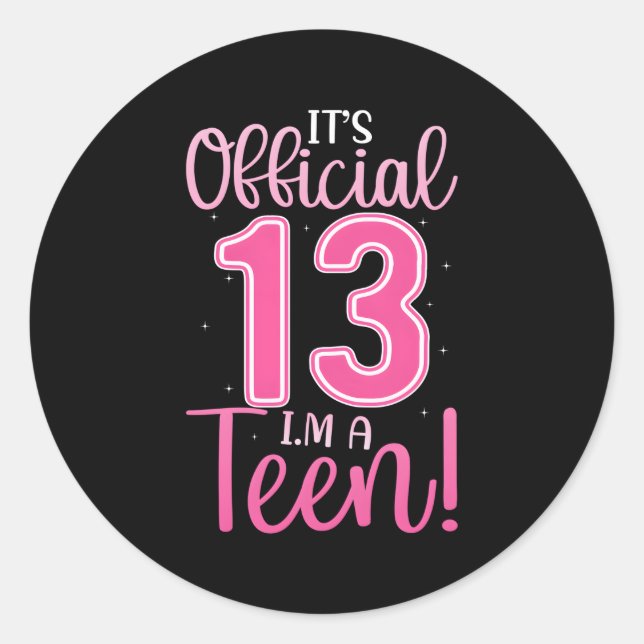 Sticker Rond 13E 13 Ans Nager (Devant)