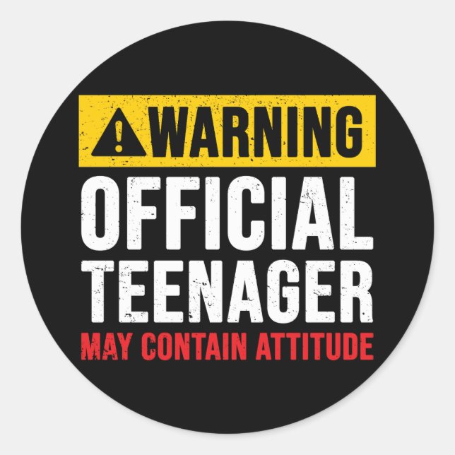 Sticker Rond 13e anniversaire Adolescent officiel (Devant)