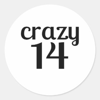 Sticker Rond 14 conceptions folles d'anniversaire