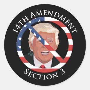 Sticker Rond 14e amendement anti-Trump