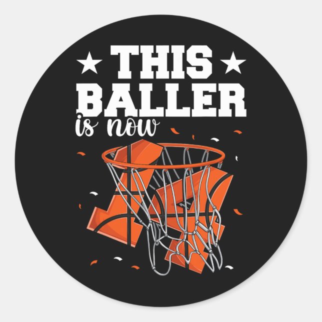 Sticker Rond 14e anniversaire Bysketbyll Boys (Devant)