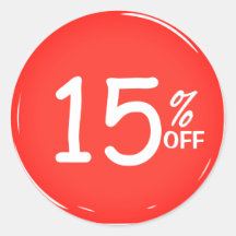 15% Quinze Pour Cent De Réduction Vente