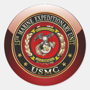 Sticker Rond 15e unité expéditionnaire maritime (15e UEM) [3D]