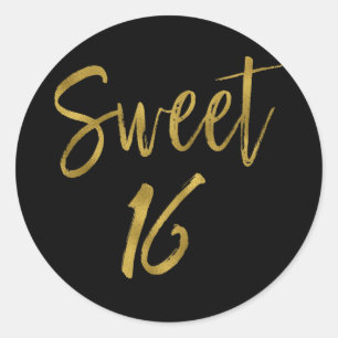Sticker Rond 16 ans SWEET SIXTEEN