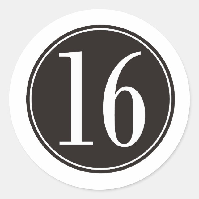 Sticker Rond #16 Cercle noir (devant) (Devant)