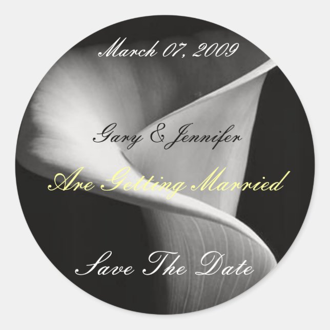Sticker Rond 175907, Enregistrer La Date, Sont Obtenir... - Cus (Devant)