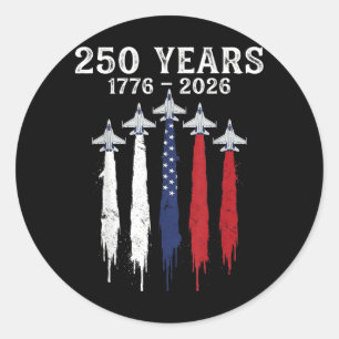 Sticker Rond 1776-2026 250e anniversaire USA 250 ans d'annivers