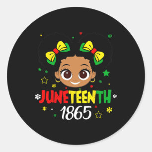 Sticker Rond 1865, 1865, 1865, Jeunes Filles Noires