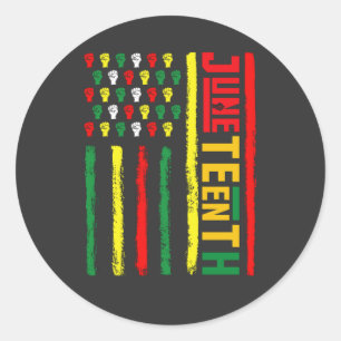 Sticker Rond 1865 : 1865 : Drapeau célébrant la liberté noire