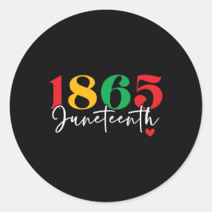 Sticker Rond 1865 1865 Fête le Mois de l'histoire des Noirs
