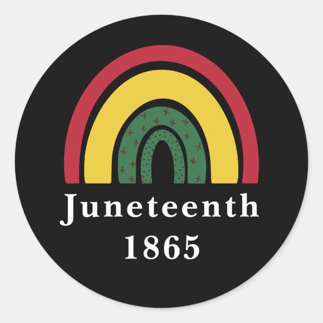 Sticker Rond 1865 Histoire noire afro-américaine (Devant)