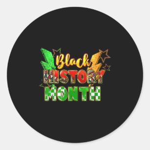 Sticker Rond 1865 La liberté afro-américaine Noire son